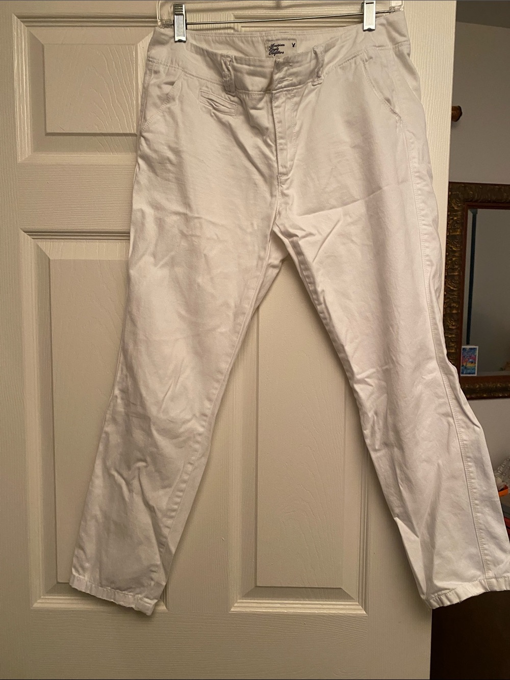 American Eagle Outfitters White Casual Cotton Pants